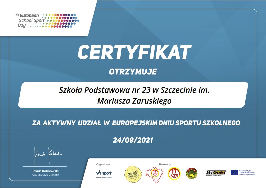 Widok certyfikatu