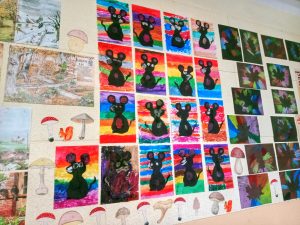 Galeria z pracami uczniów dotycząca myszy