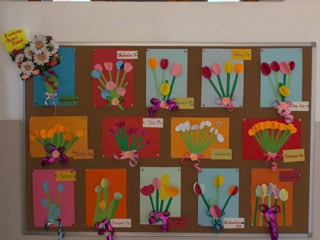 bukiety kwiatów p race plastyczne