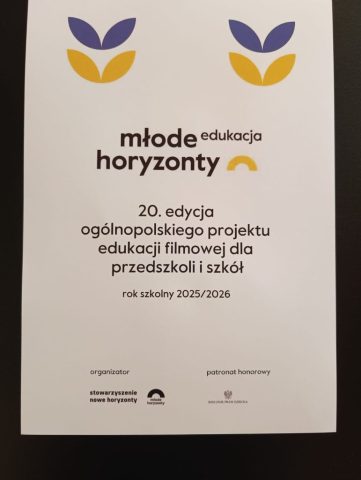 plakat edukacja młode horyzonty 20 edycja ogólnopolskiego projektu