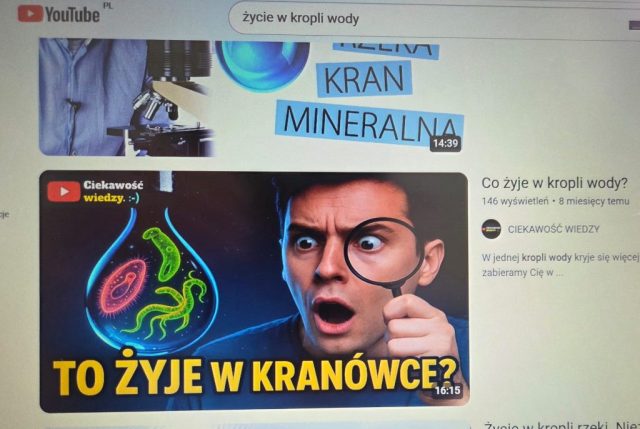 Uczniowie oglądamy film: "To żyje w kranówce"