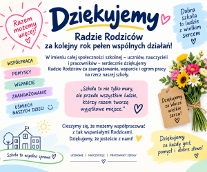 💙 Razem możemy więcej! – podziękowania dla Rady Rodziców